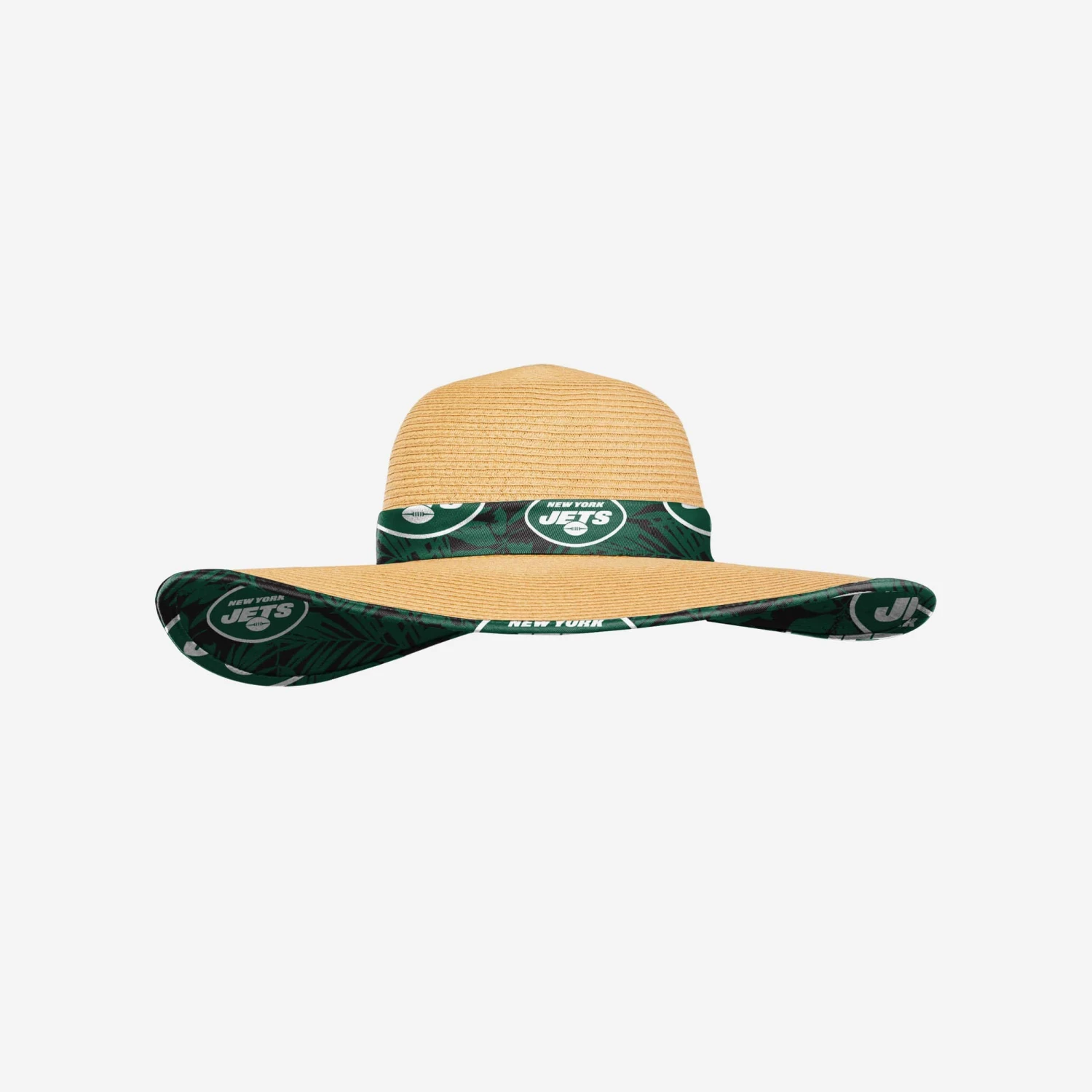 FOCO New York Jets Womens Floral Straw Hat 3 FOCO New York Jets Womens Floral Straw Hat