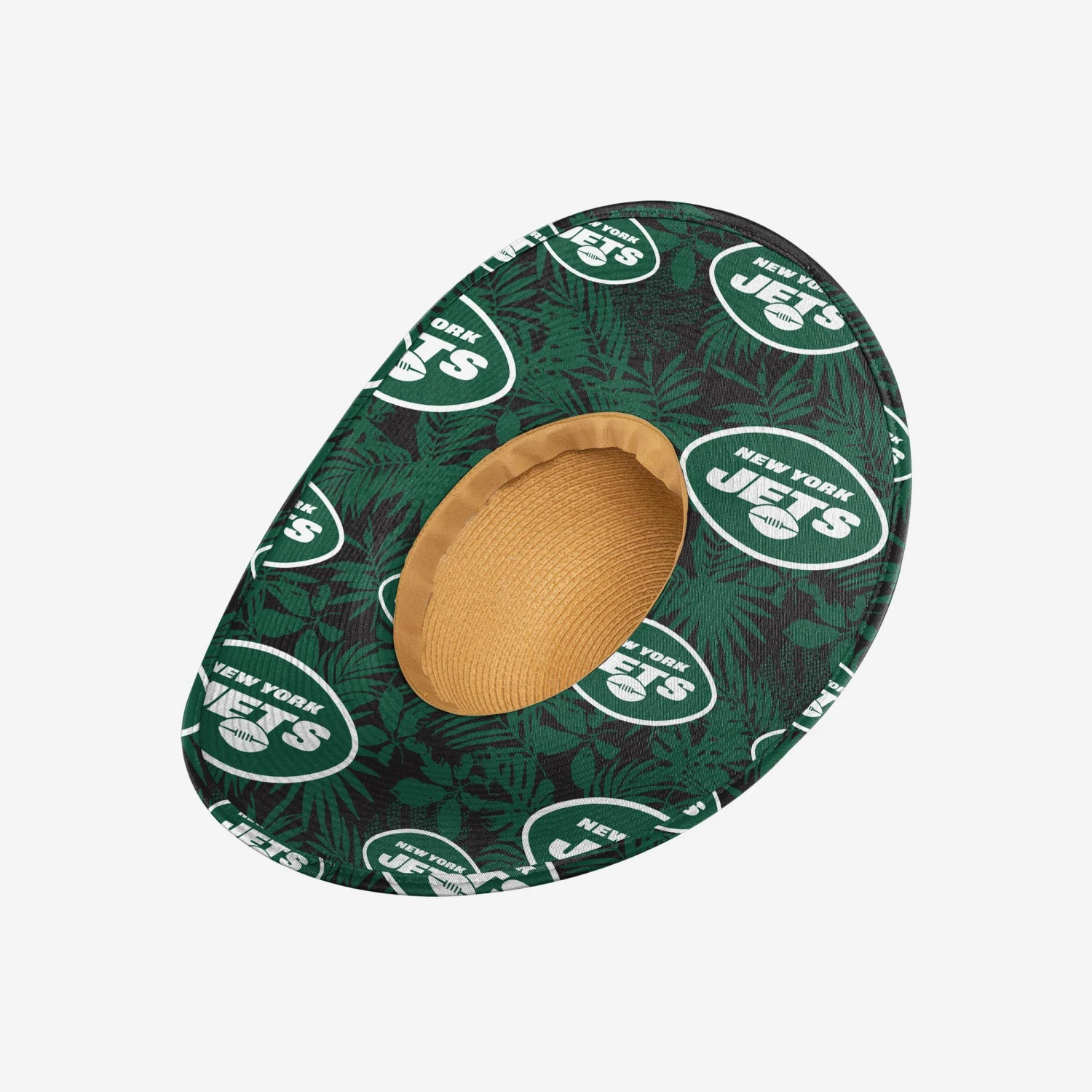 FOCO New York Jets Womens Floral Straw Hat 4 FOCO New York Jets Womens Floral Straw Hat - Image 2