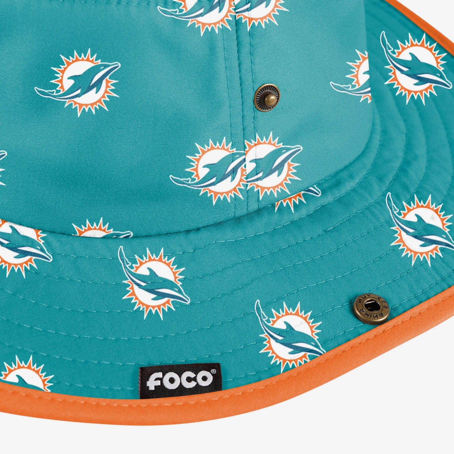 FOCO Miami Dolphins Womens Mini Print Hybrid Boonie Hat 5 FOCO Miami Dolphins Womens Mini Print Hybrid Boonie Hat - Image 3