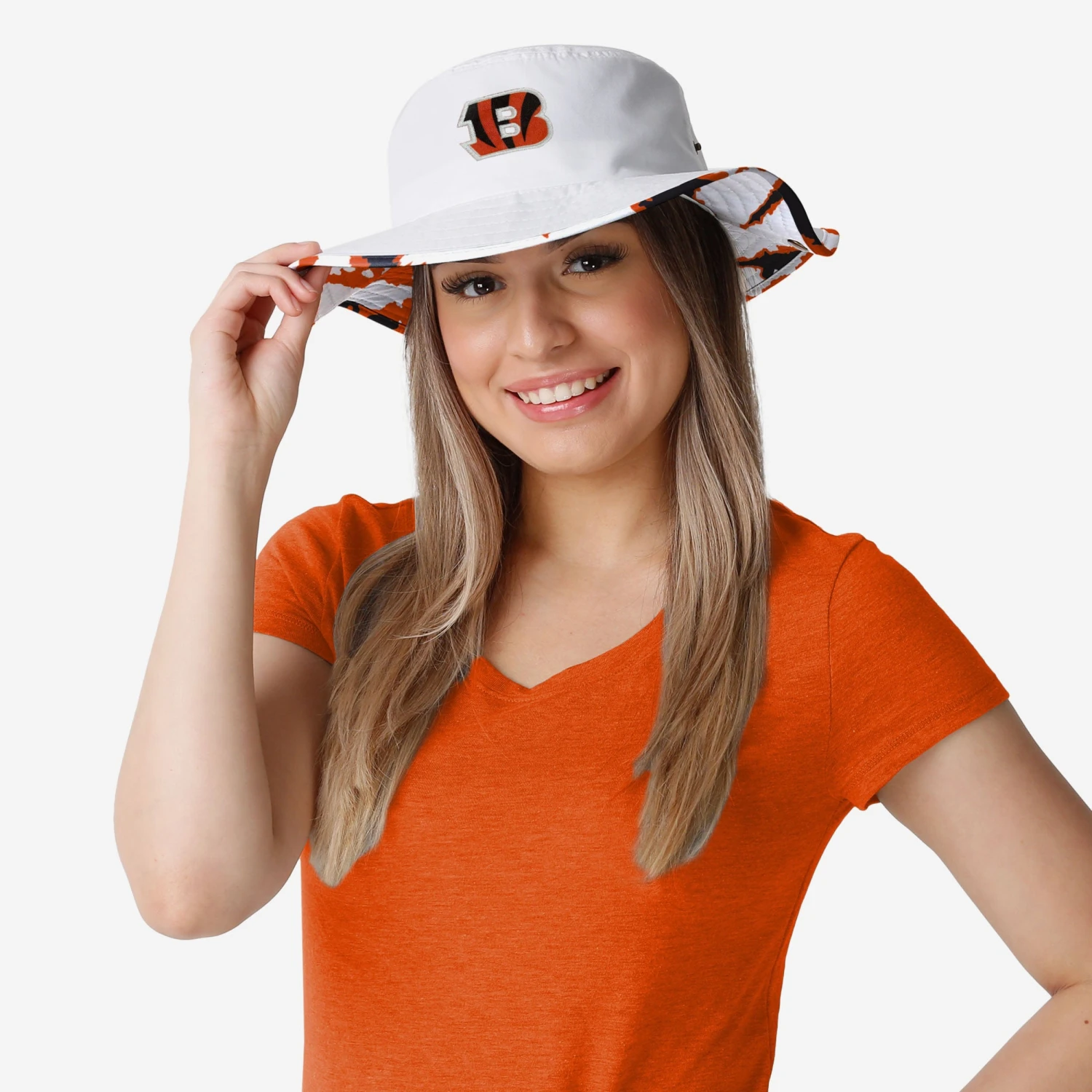 FOCO Cincinnati Bengals Womens White Hybrid Boonie Hat 4 FOCO Cincinnati Bengals Womens White Hybrid Boonie Hat - Image 2