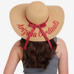 FOCO Arizona Cardinals Womens Wordmark Beach Straw Hat -FOCO Shop SKWMNFSWSTWAC g4