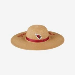 FOCO Arizona Cardinals Womens Wordmark Beach Straw Hat