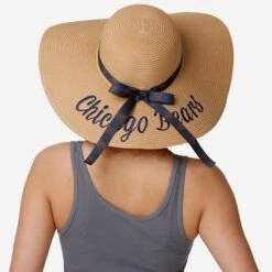 FOCO Chicago Bears Womens Wordmark Beach Straw Hat -FOCO Shop SKWMNFSWSTWCB g4