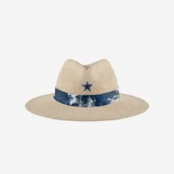 FOCO Dallas Cowboys Womens Tie-Dye Ribbon Straw Hat