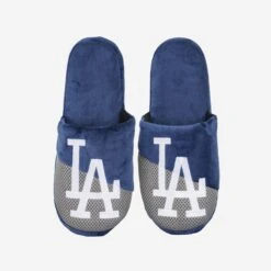 FOCO Los Angeles Dodgers Team Logo Staycation Slipper -FOCO Shop SLPMBTLSYCALD g4
