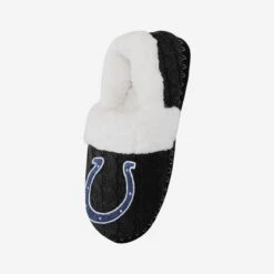 FOCO Indianapolis Colts Womens Team Color Moccasin Slipper -FOCO Shop SLPWMNF16FURMOC2IC s