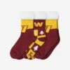FOCO Washington Commanders Womens Fan Footy 3 Pack Slipper Socks -FOCO Shop SLPWMNFFT3PKWCO p