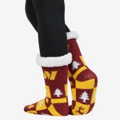FOCO Washington Commanders Womens Fan Footy 3 Pack Slipper Socks -FOCO Shop SLPWMNFFT3PKWCO s