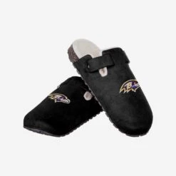 FOCO Baltimore Ravens Womens Fur Buckle Clog Slipper -FOCO Shop SLPWMNFFURBKBRV g3