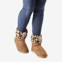 FOCO New York Giants Womens Cheetah Fur Boot -FOCO Shop SLPWMNFFURCHNG g4
