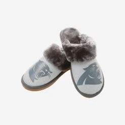 FOCO Carolina Panthers Womens Glitter Open Back Fur Moccasin Slipper -FOCO Shop SLPWMNFOBGFCP g3 106c6a59 e85b 442e 9a49 091b47075e3e