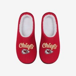 FOCO Kansas City Chiefs Womens Sherpa Lined Memory Foam Slipper -FOCO Shop SLPWMNFSHMFKC s