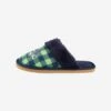 FOCO Seattle Seahawks Womens Plaid Sherpa Mule Slipper