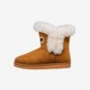 FOCO Washington Commanders Womens White Fur Boot