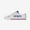 FOCO New England Patriots Low Top White Canvas Shoe