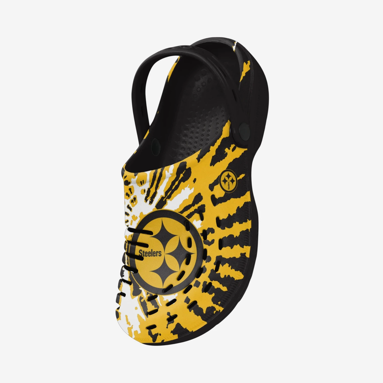 FOCO Pittsburgh Steelers Tie-Dye Clog With Strap 4 FOCO Pittsburgh Steelers Tie-Dye Clog With Strap - Image 2