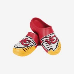 FOCO Kansas City Chiefs Youth Colorblock Big Logo Clog -FOCO Shop SNNFCBLMDG816KC g3