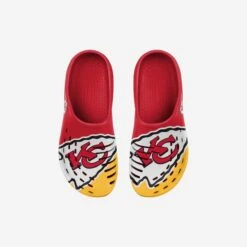 FOCO Kansas City Chiefs Youth Colorblock Big Logo Clog -FOCO Shop SNNFCBLMDG816KC g4
