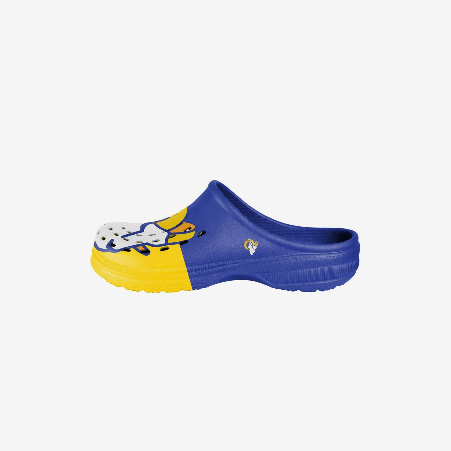 FOCO Los Angeles Rams Youth Colorblock Big Logo Clog 3 FOCO Los Angeles Rams Youth Colorblock Big Logo Clog