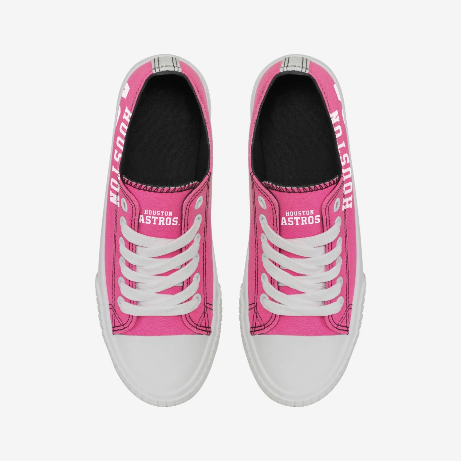 FOCO Houston Astros Womens Highlights Low Top Canvas Shoe 6 FOCO Houston Astros Womens Highlights Low Top Canvas Shoe - Image 4