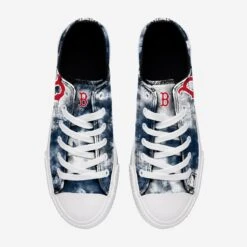 FOCO Boston Red Sox Womens Low Top Tie-Dye Canvas Shoe -FOCO Shop SNWMMBLTTDYBR g3