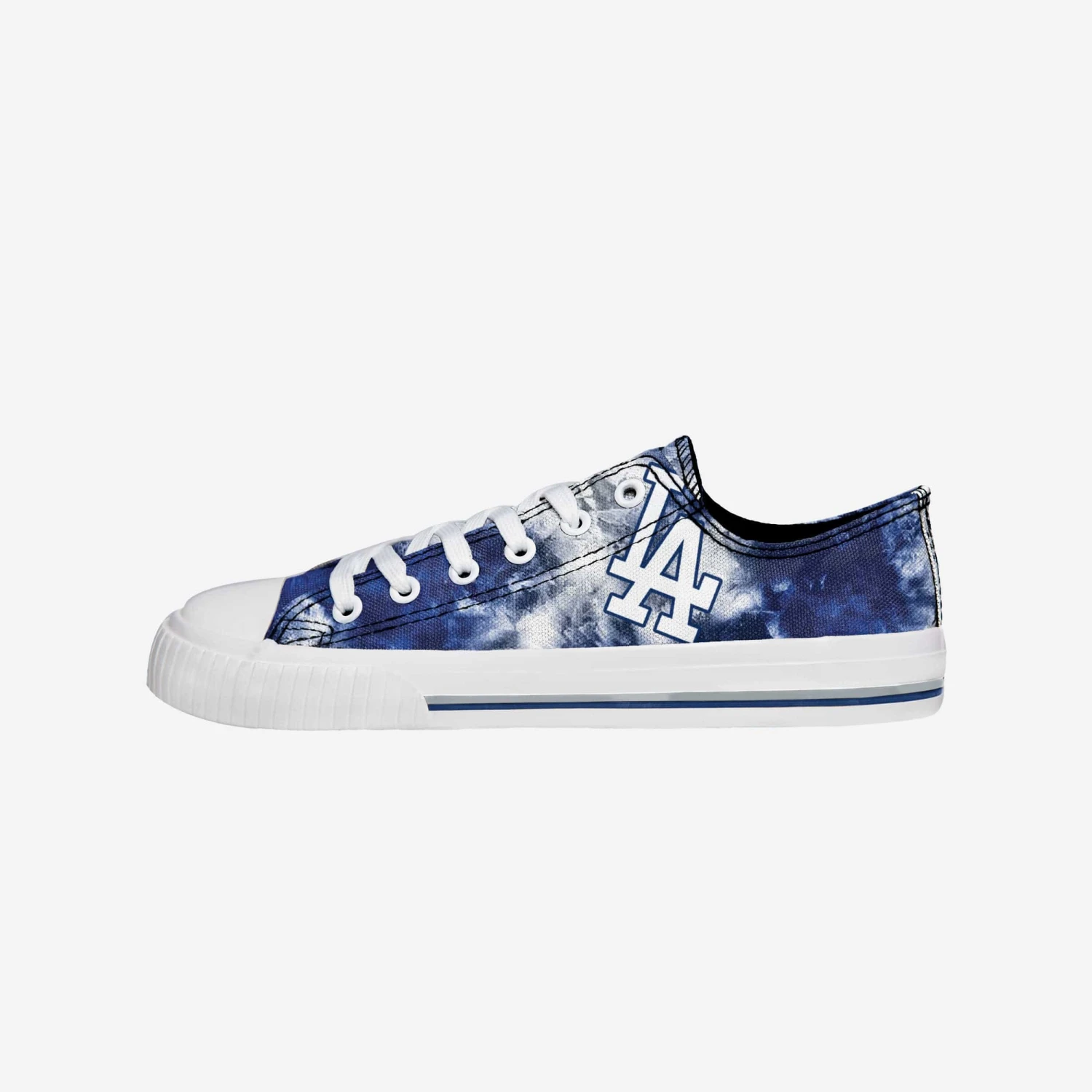 FOCO Los Angeles Dodgers Womens Low Top Tie-Dye Canvas Shoe 3 FOCO Los Angeles Dodgers Womens Low Top Tie-Dye Canvas Shoe