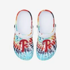 FOCO Philadelphia Phillies Womens Tie-Dye Clog With Strap -FOCO Shop SNWMMBTDYMDGSTPH g4