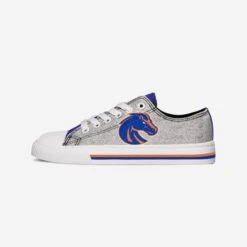 FOCO Boise State Broncos Womens Glitter Low Top Canvas Shoe