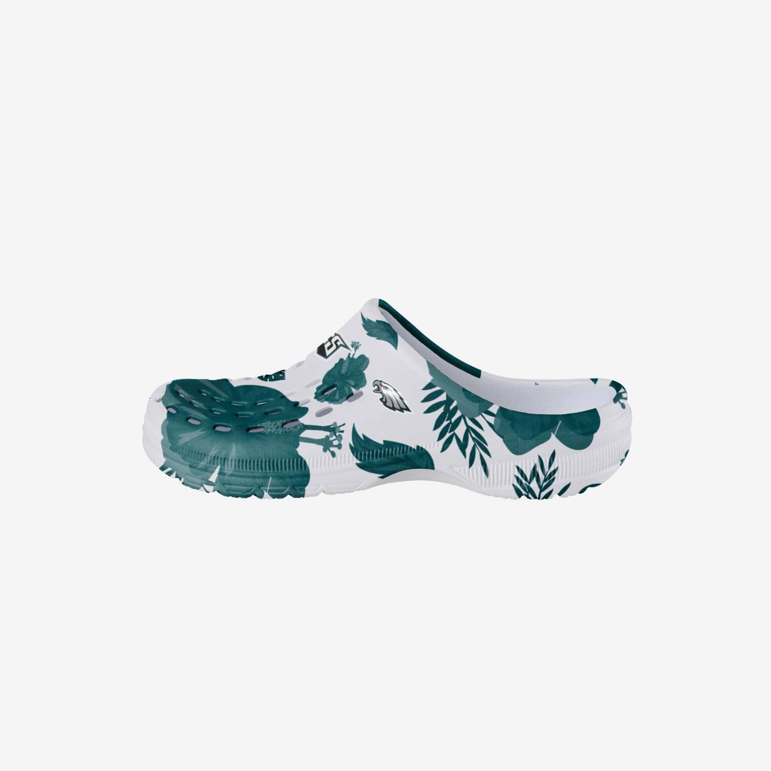 FOCO Philadelphia Eagles Womens Floral White Clog 3 FOCO Philadelphia Eagles Womens Floral White Clog