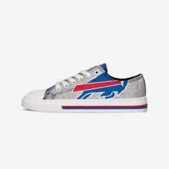 FOCO Buffalo Bills Womens Glitter Low Top Canvas Shoe