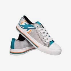 FOCO Miami Dolphins Womens Glitter Low Top Canvas Shoe 9 FOCO Miami Dolphins Womens Glitter Low Top Canvas Shoe -FOCO Shop SNWMNFLTGLTMD g4