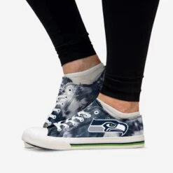 FOCO Seattle Seahawks Womens Low Top Tie-Dye Canvas Shoe -FOCO Shop SNWMNFLTTDYSS g3