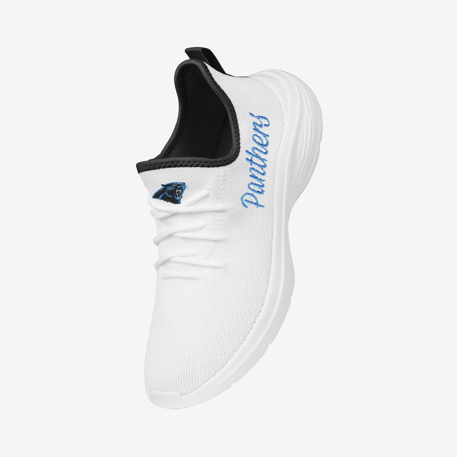 FOCO Carolina Panthers Womens Midsole White Sneakers 4 FOCO Carolina Panthers Womens Midsole White Sneakers - Image 2