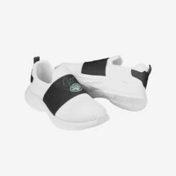 FOCO New York Jets Womens Script Wordmark White Slip On Sneakers -FOCO Shop SNWMNFSWWHSONJ g5