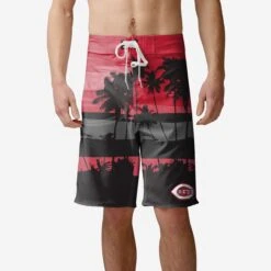 FOCO Cincinnati Reds Sunset Boardshorts