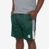 FOCO Michigan State Spartans Side Stripe Training Shorts -FOCO Shop SRTNCSDSTPMIS p