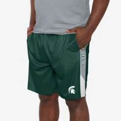 FOCO Michigan State Spartans Side Stripe Training Shorts