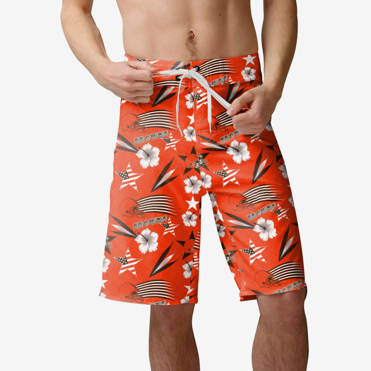 FOCO Cleveland Browns Original Americana Boardshorts 3 FOCO Cleveland Browns Original Americana Boardshorts