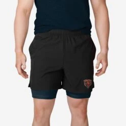 FOCO Chicago Bears Black Team Color Lining Shorts
