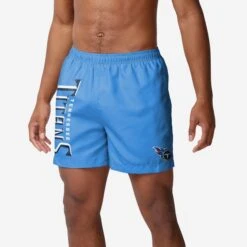 FOCO Tennessee Titans Solid Wordmark 5.5" Swimming Trunks