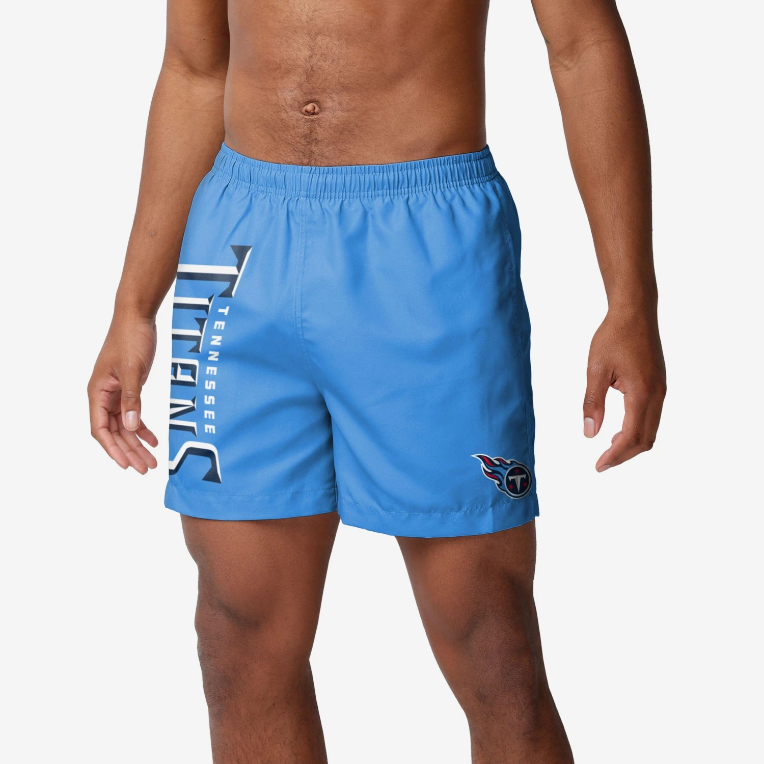FOCO Tennessee Titans Solid Wordmark 5.5" Swimming Trunks 3 FOCO Tennessee Titans Solid Wordmark 5.5" Swimming Trunks
