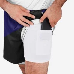 FOCO Baltimore Ravens Colorblock Double Down Liner Training Shorts -FOCO Shop SRTNFCBTRLNBRV g5