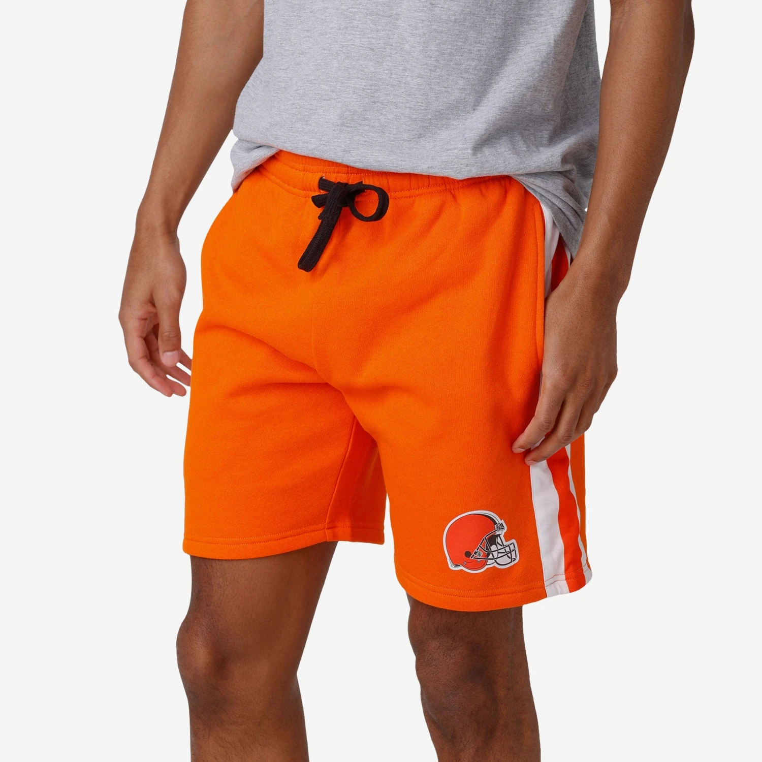 FOCO Cleveland Browns Side Stripe Fleece Shorts 3 FOCO Cleveland Browns Side Stripe Fleece Shorts