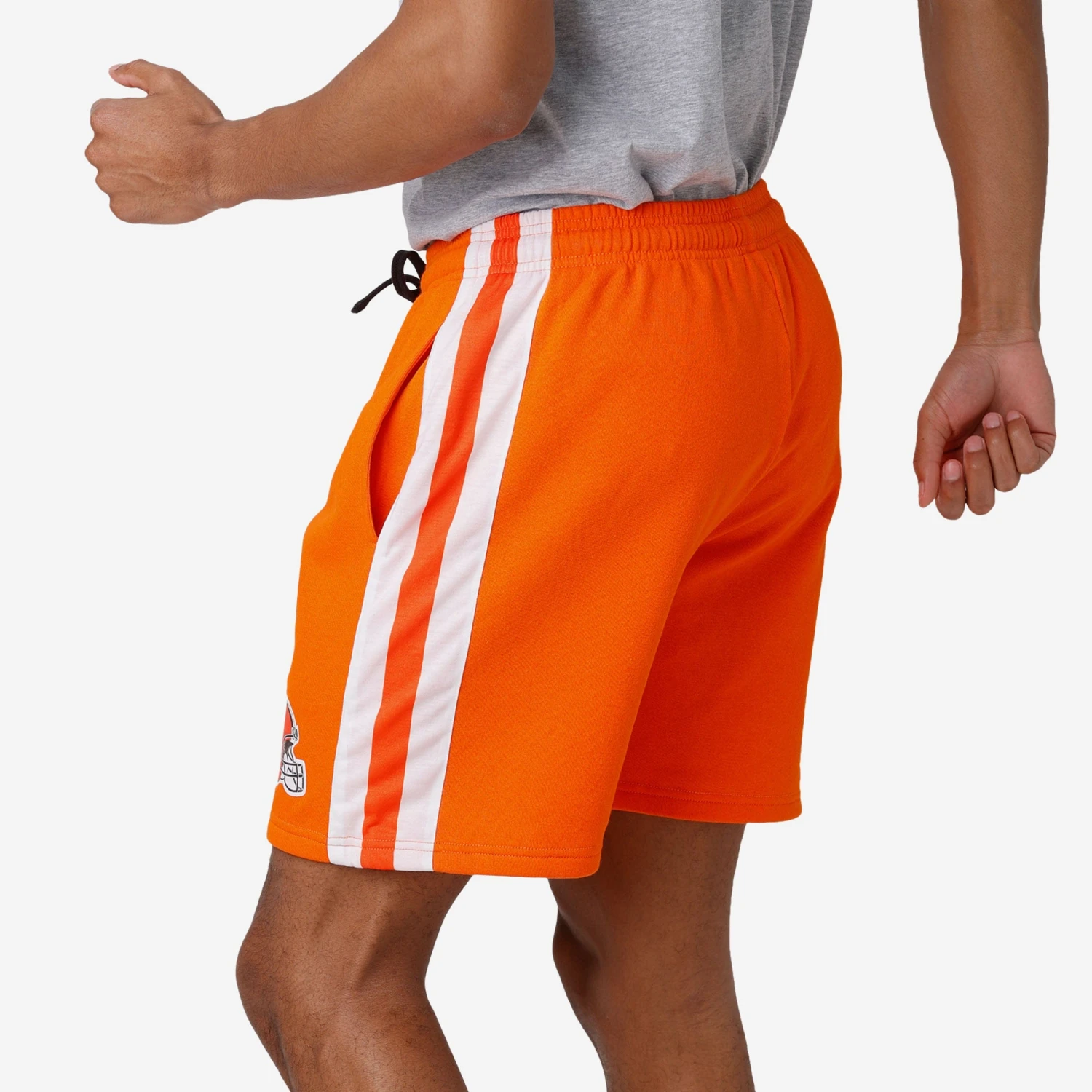 FOCO Cleveland Browns Side Stripe Fleece Shorts 4 FOCO Cleveland Browns Side Stripe Fleece Shorts - Image 2