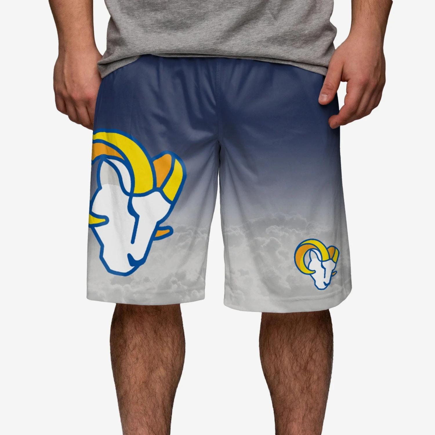FOCO Los Angeles Rams Gradient Big Logo Training Shorts 3 FOCO Los Angeles Rams Gradient Big Logo Training Shorts