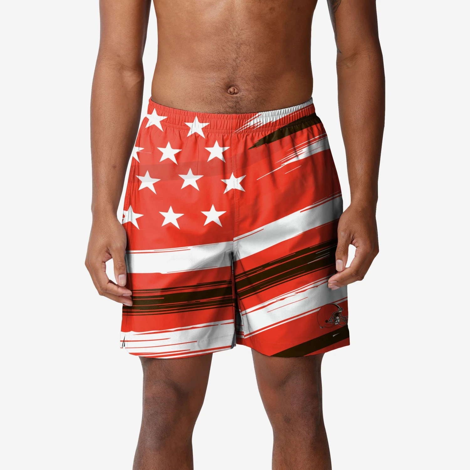 FOCO Cleveland Browns Americana Swimming Trunks 3 FOCO Cleveland Browns Americana Swimming Trunks