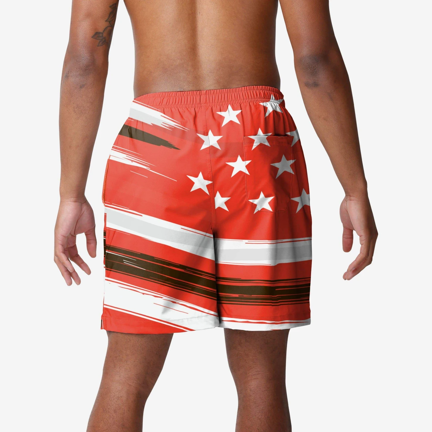 FOCO Cleveland Browns Americana Swimming Trunks 4 FOCO Cleveland Browns Americana Swimming Trunks - Image 2