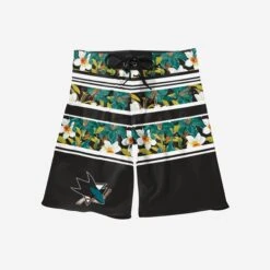 FOCO San Jose Sharks Floral Stripe Boardshorts 8 FOCO San Jose Sharks Floral Stripe Boardshorts -FOCO Shop SRTNHBDFLRSTPSSH g3