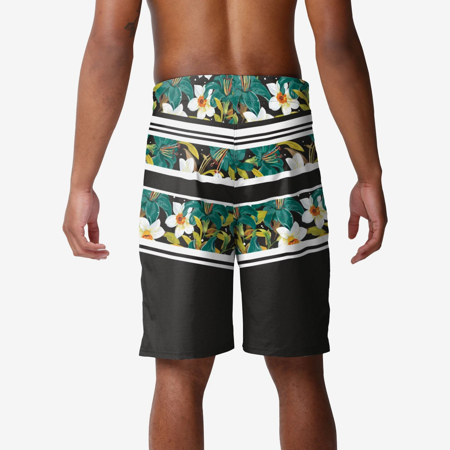 FOCO San Jose Sharks Floral Stripe Boardshorts 4 FOCO San Jose Sharks Floral Stripe Boardshorts - Image 2