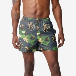 FOCO Vegas Golden Knights Floral Swimming Trunks